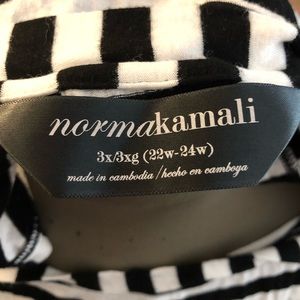 Norma Kamali size 3X black/white stripe lounge tunic tank
